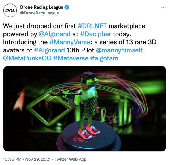 drone racing embraces crypto