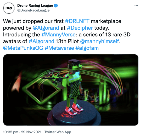 Drone racer Manny into the MannyVerse